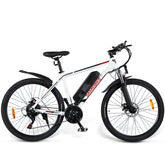SAMEBIKE SY26 FT Electric Bike - 350W Motor 36V10AH Battery 35KM Range Mechanical Disc Brakes - White